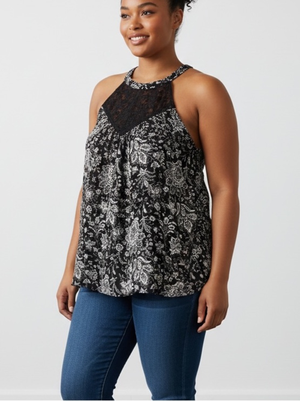 Torrid Paisley Floral Halter Top